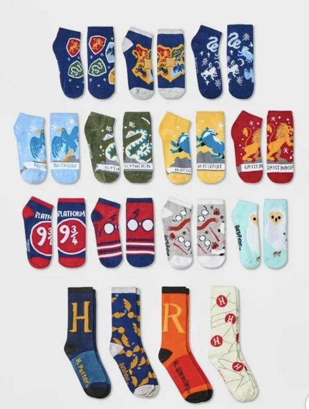 Harry Potter 15 Days of Socks (Houses) Advent Calendar 15pk  Spandex