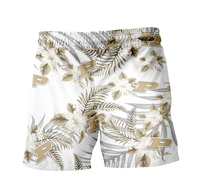 Purdue Boilermakers Hawaiian Clothing Tropical Flower Aloha Summer Hawaiian Day