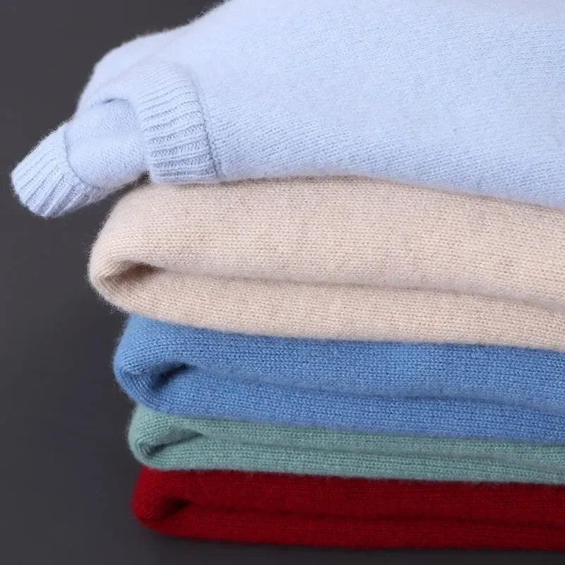 Cashmere Sweater O-neck Pullovers Men's Loose Oversized M-5XL Knitted Bottom Shirt Autumn Winter New Korean Casual Men's Top