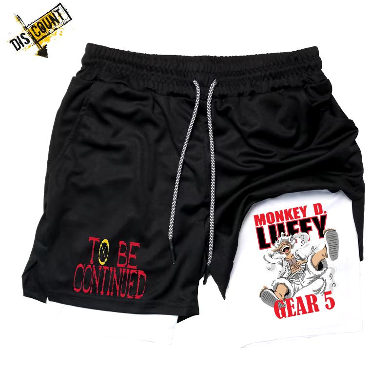 LUFFU Printed SHORTS Shorts Men's Cross & Letter Print 2 in 1 Drawstring Waist Shorts, Loose Casual Pocket Track Shorts for Summer, Fashion Men's Bottoms for Daily Wear,Affordable High-quality SHORTS,suitable for Gym Running,sports,and Leisure Outings