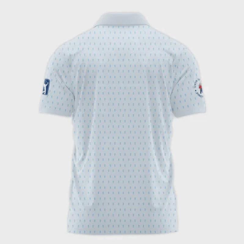 124th U.S. Open Pinehurst Titleist Polo Shirt Sports Pattern Cup Color Light Blue All Over Print Polo Shirt For Men