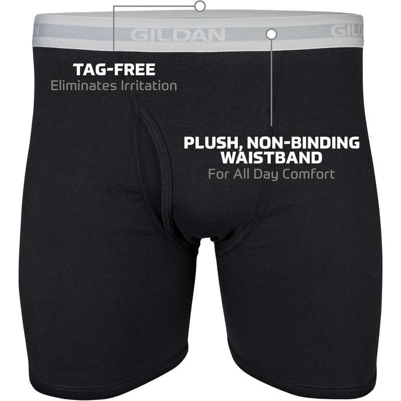 Gildan Mens Underwear Boxer Briefs, Multipack