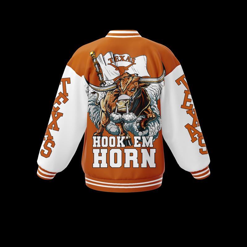 Comfimerch Texas Longhorns NCAA New Bomber Baseball Jacket For Fan