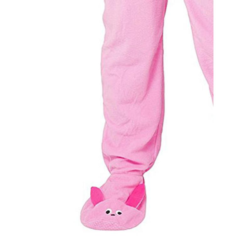 A Christmas Story Men's Ralphie Deranged Pink Bunny Suit Hooded Pajama Costume Union Suit Outfit Sleeper