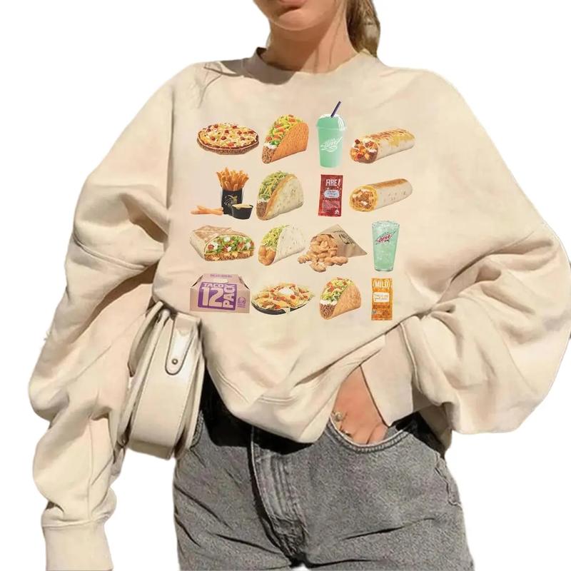 Taco Bell Unisex Sweatshirt, Taco Bell Lover Crewneck Gift, Fun Food Pullover Gift - Diverse Style Selection - All Sizes Offered - Every Color Available - Unisex Style Essentials - Dynamic Prints