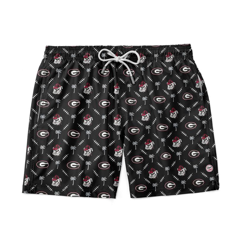 Georgia Bulldogs Men's Palm Set Trunks