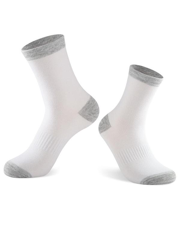 Men's Patchwork Mid-calf Socks, Casual Comfy Breathable Anti Slip Crew Socks for Daily Wear, Men's Socks for All Seasons