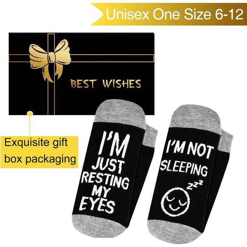 Birthday Gifts for Dad Stocking Stuffers for Men Husband Grandpa, I'm Not Sleeping I'm Just Resting My Eyes Socks