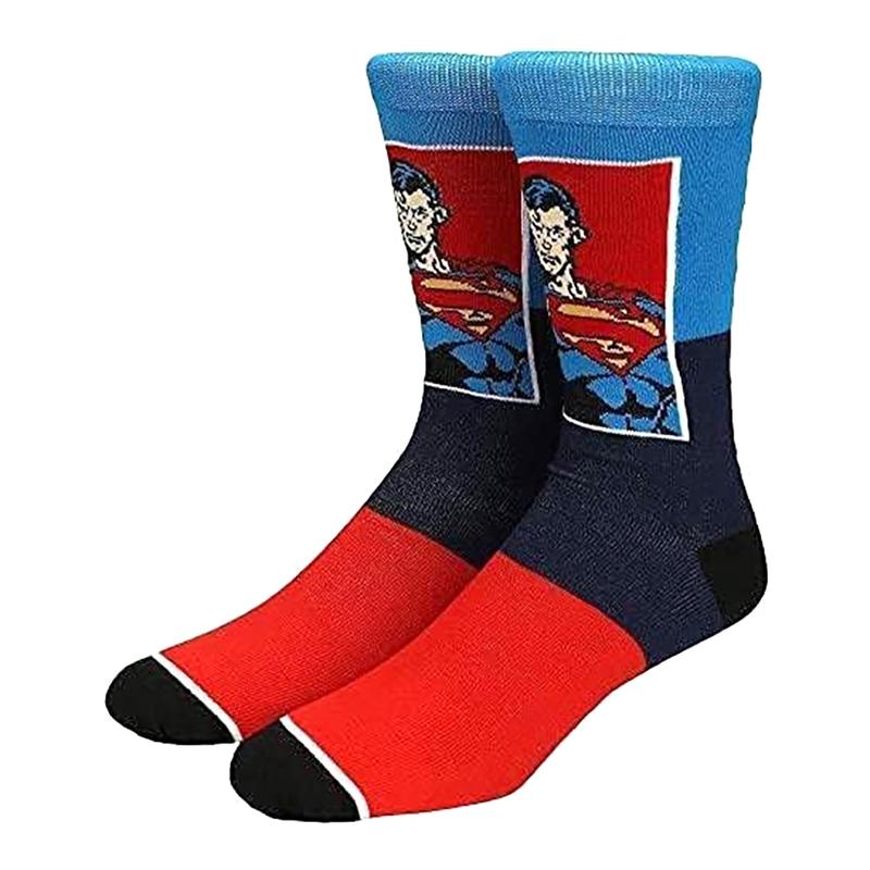 DC Comics Justice League Men's The Flash Batman Superman Adult 3-Pack Mid-Calf Superhero Crew Socks