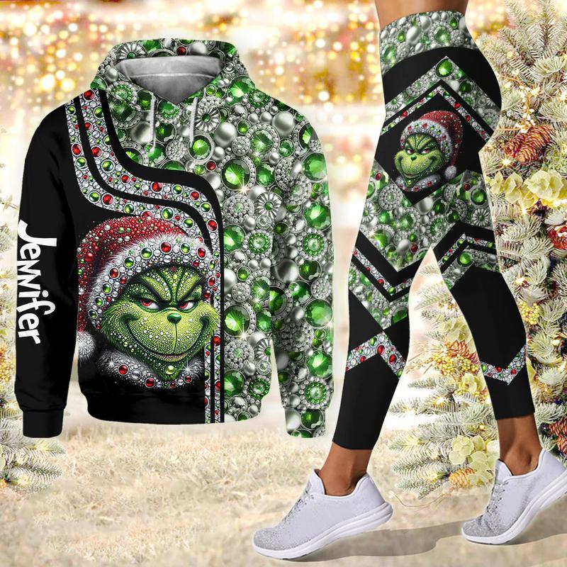 Merry Grinchmas - Personalized Stole Christmas Hoodie and Leggings