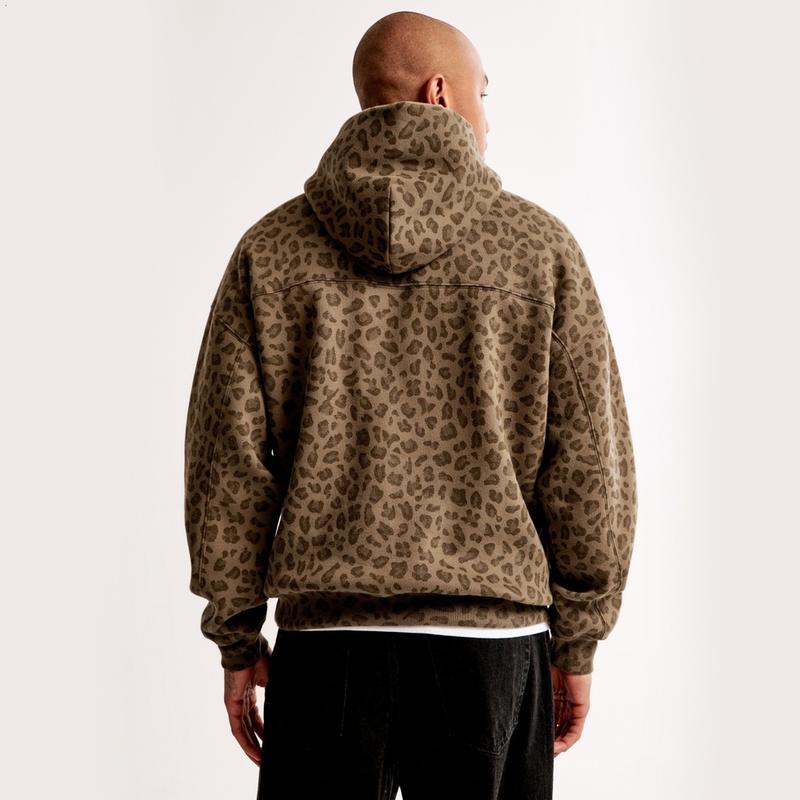 Abercrombie Leopard Hoodie - Abercrombie Cheetah Hoodie - Trendy Unisex Oversized Popover - Pure Camo Styles