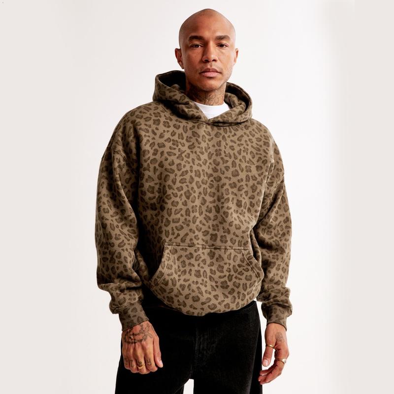 Abercrombie Leopard Hoodie - Abercrombie Cheetah Hoodie - Trendy Unisex Oversized Popover - Pure Camo Styles