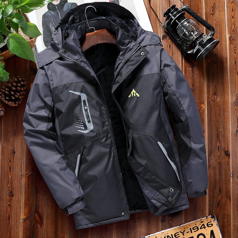 Men's Winter Coats Water Resistant Ski Snow Jacket Warm Fleece Jacket Parka Raincoats With Multi-Pockets