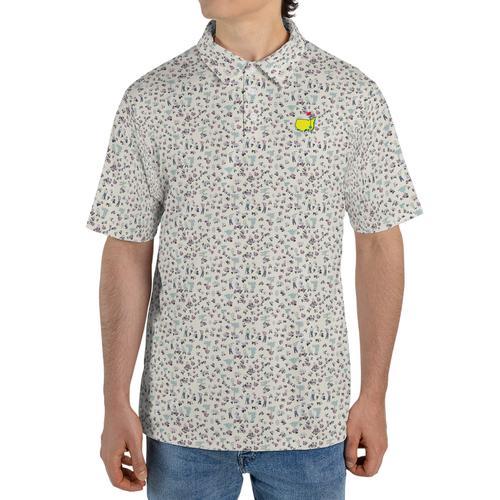 PETER MILLAR 2024 Masters Men's Performance Tech Signs and Azaleas Golf Polo Shirt, Logo Print