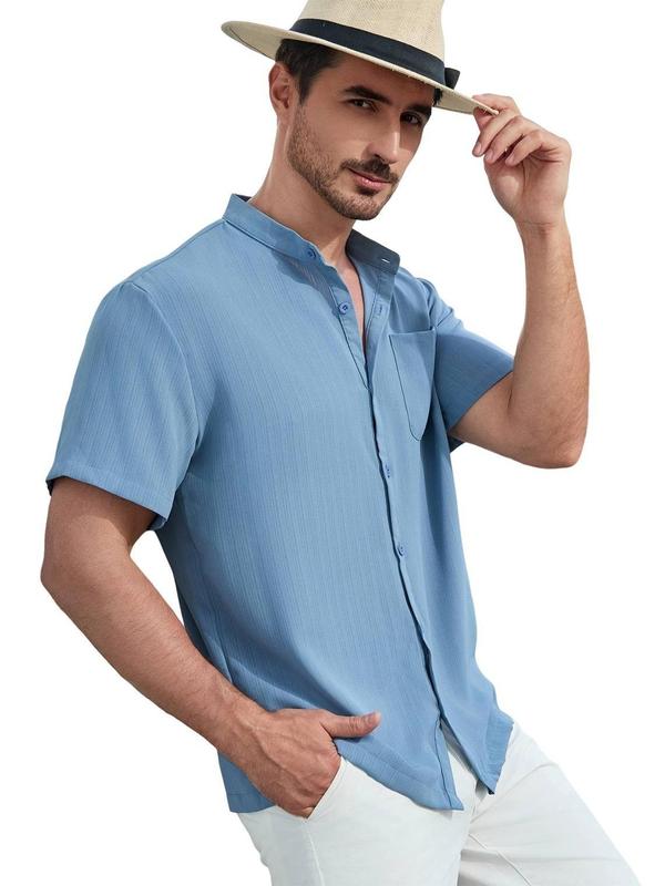 14.99  SILKWORLD Men's Shirts Short Sleeve Casual Shirts Button Down Shirt for Men,Hawaiian Beach Summer Comfortable Shirt Menswear Fashion