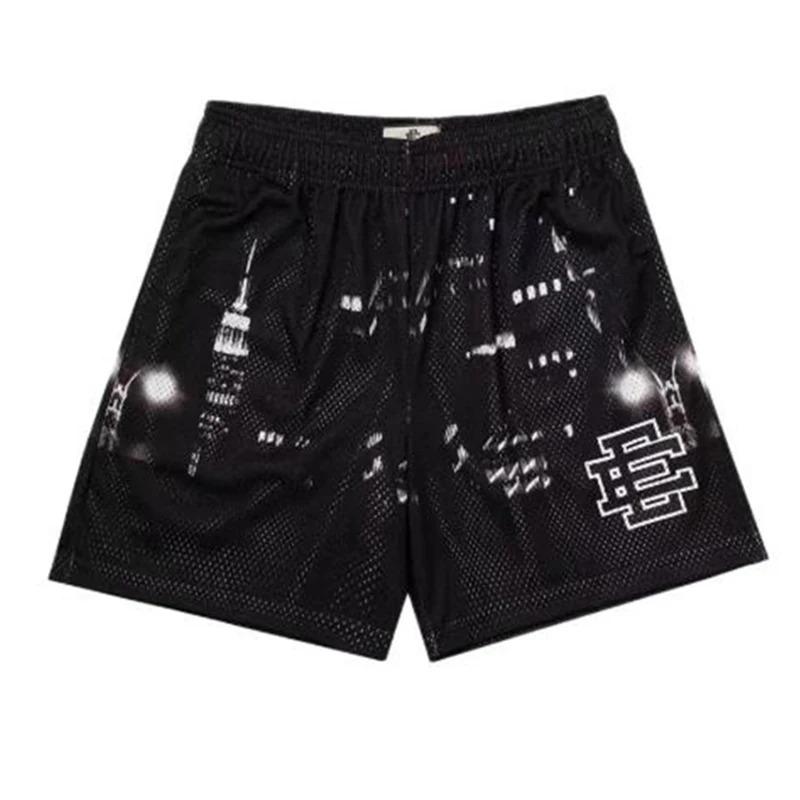 trendyNew Summer Eric Emanuel EE Basic Mesh Short Classic Floral Printed Gym Shorts Men's Gym Basketball Sports Beach Shorts