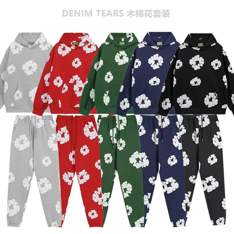 Beautiful Street Wear Puff Print Men's Hoodie Trousers and Women's Hoodie High-Quality Thick Sportswear Set