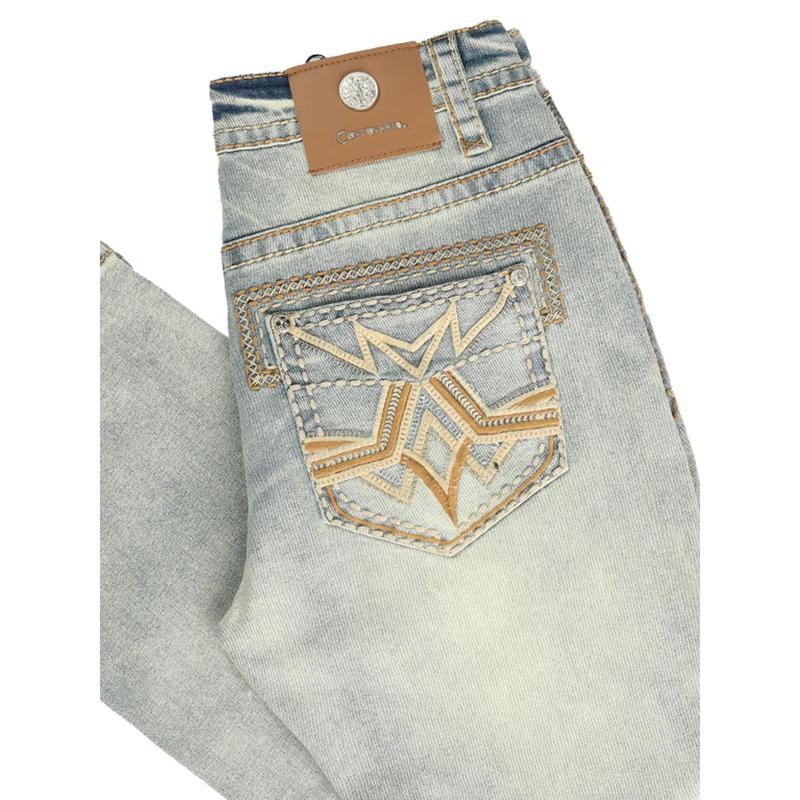 Centenario Men's Light Blue Denim with Embroidered Details 45317