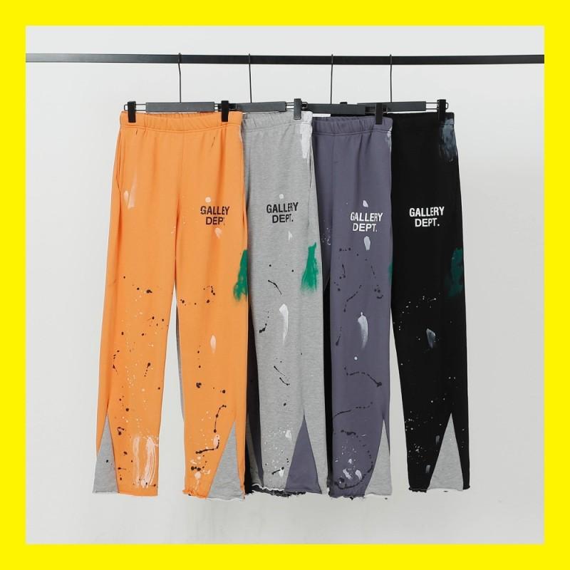 Mens Womens Sweatpants Gallery Flare Trousers Dept Retro High Street Trousers Ink Splashed Graffiti Sports Casual Pants Designer Streetwear Clothing Unisex for Autumn and Winter