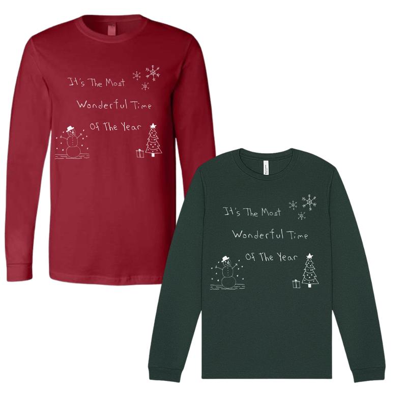 Christmas Long Sleeve Shirts - Drawn By Uncle Andy - Unisex