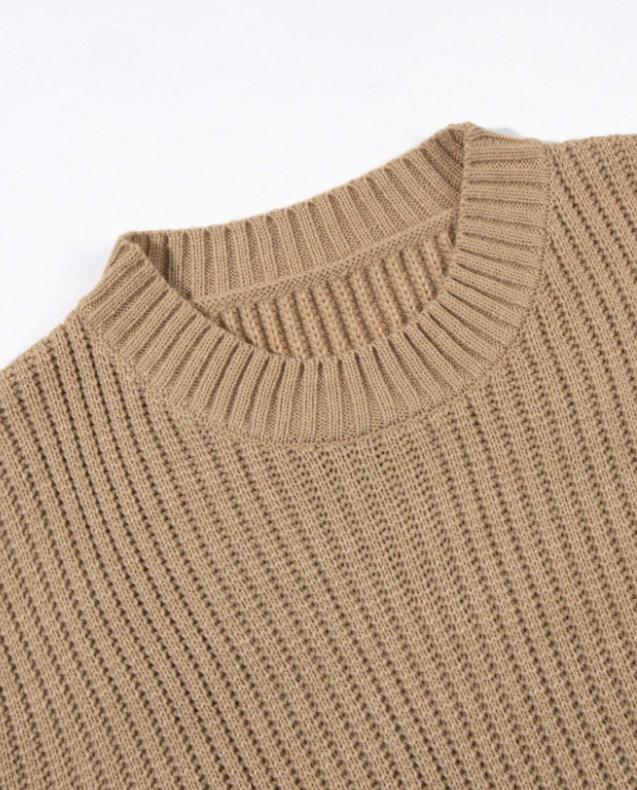 Men's Loose Casual High Quality Round Neck Knitted Sweater, Versatile Pullover For Autumn Winter