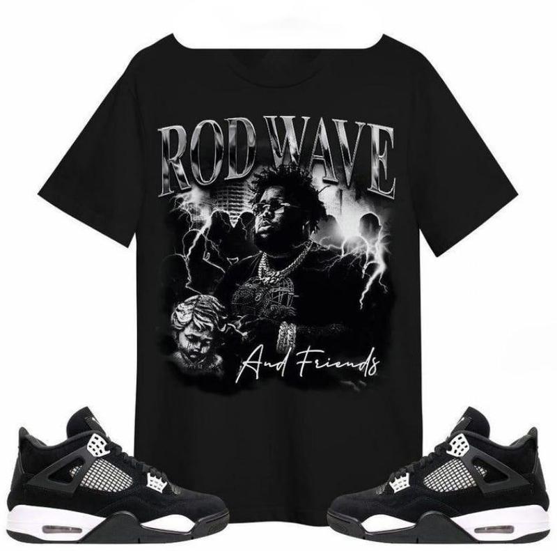 White Thunder 4s Shirt, Rod Wave Rap Unisex Shirt, Music T- Shirt, Gift for Fan, Gift for Him, Gift for Her