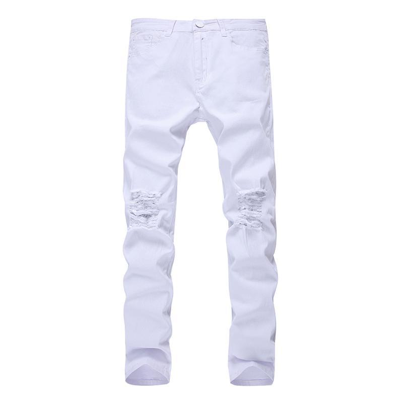 * LONGBIDA Sculpted Style Rupped Skinny Jeans Stretch Slim Fit For Men N Denim Fabric