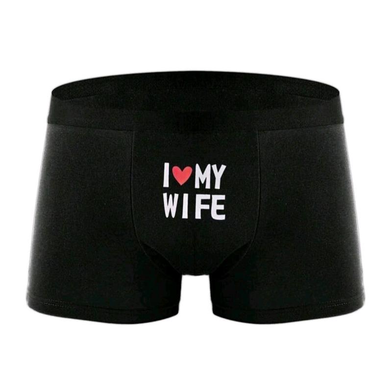 Boxer for Men - 'I Love My Wife' -  Underwear Elegant Briefs Menswear