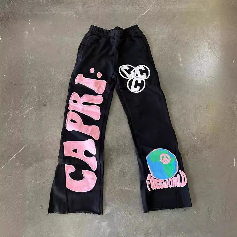 High Street Personality Street High Street Pants Men and Women Loose Printed Trousers Fashion Pants Casual Hot Sale