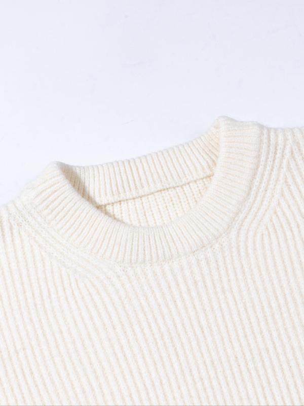 Men's Striped Drop Shoulder Sweater, Loose Casual Long Sleeve Round Neck Jumper for Fall & Winter, Fashion Men's Knitwear for Daily Wear