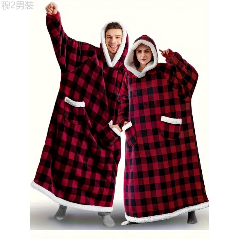 Cozy Flannel Hooded Robe for Men - Soft, Breathable, Skin-Friendly Loungewear with Pockets - Perfect for After Bath Relaxation Menswear Collar