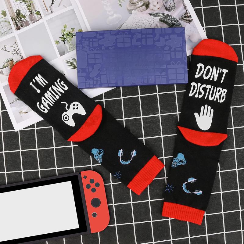 Do Not Disturb I'm Gaming Socks,Fathers Day Mens Gifts,Birthday Gifts for Him,Teenage Boy Gifts Idea for Son,Boyfriend