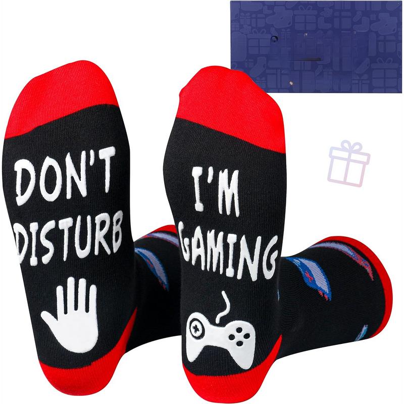 Do Not Disturb I'm Gaming Socks,Fathers Day Mens Gifts,Birthday Gifts for Him,Teenage Boy Gifts Idea for Son,Boyfriend