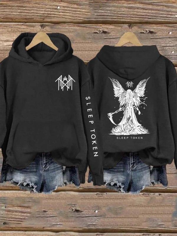 Sleep Token Hoodie 2 sides and left sleeve Print Logo Take Me Back To Eden Hoodie sweatshirt