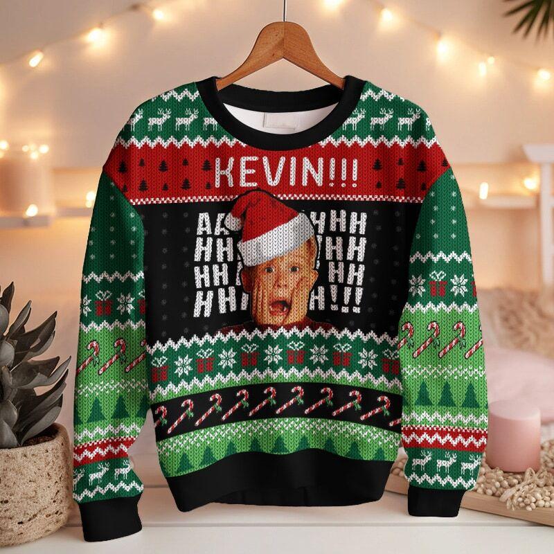 Home alone “Kevin” Christmas Ugly Sweater Ugly. Sweater