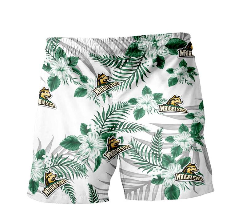 Wright State Raiders Hawaiian Clothing Tropical Flower Aloha Summer Hawaiian Day