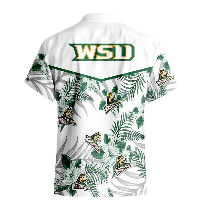 Wright State Raiders Hawaiian Clothing Tropical Flower Aloha Summer Hawaiian Day