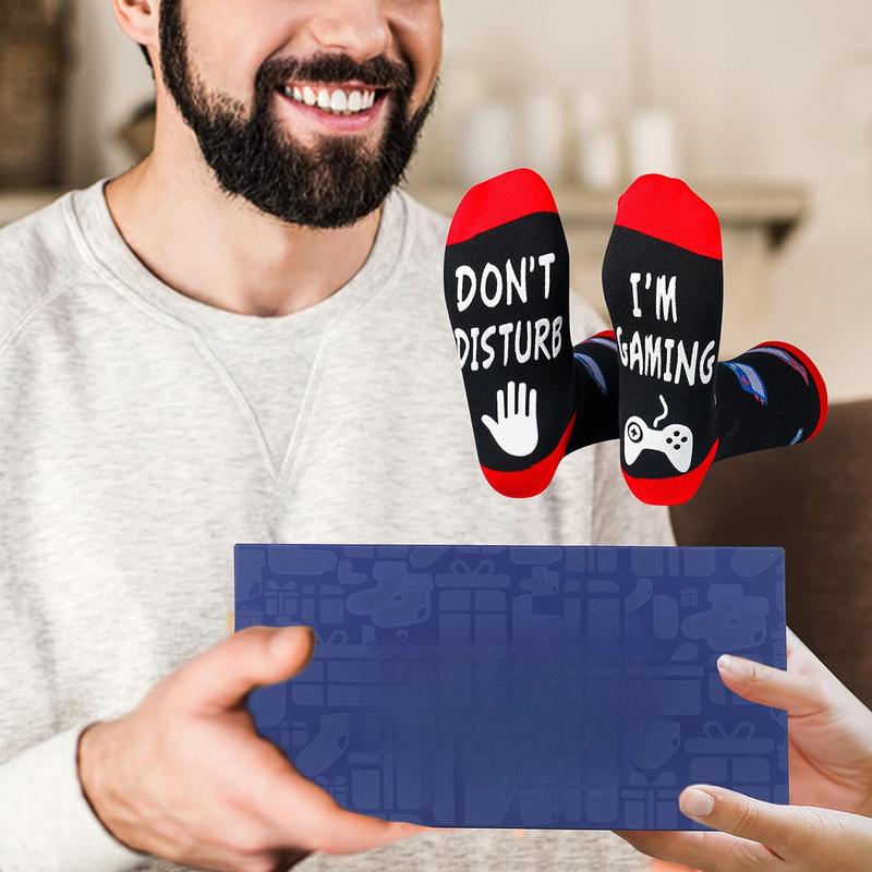 Do Not Disturb I'm Gaming Socks,Fathers Day Mens Gifts,Birthday Gifts for Him,Teenage Boy Gifts Idea for Son,Boyfriend