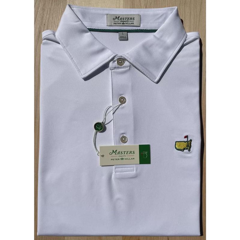 2024 Masters Peter Millar Large L Augusta White Men’s Golf Polo Shirt ANGC ? ⛳️