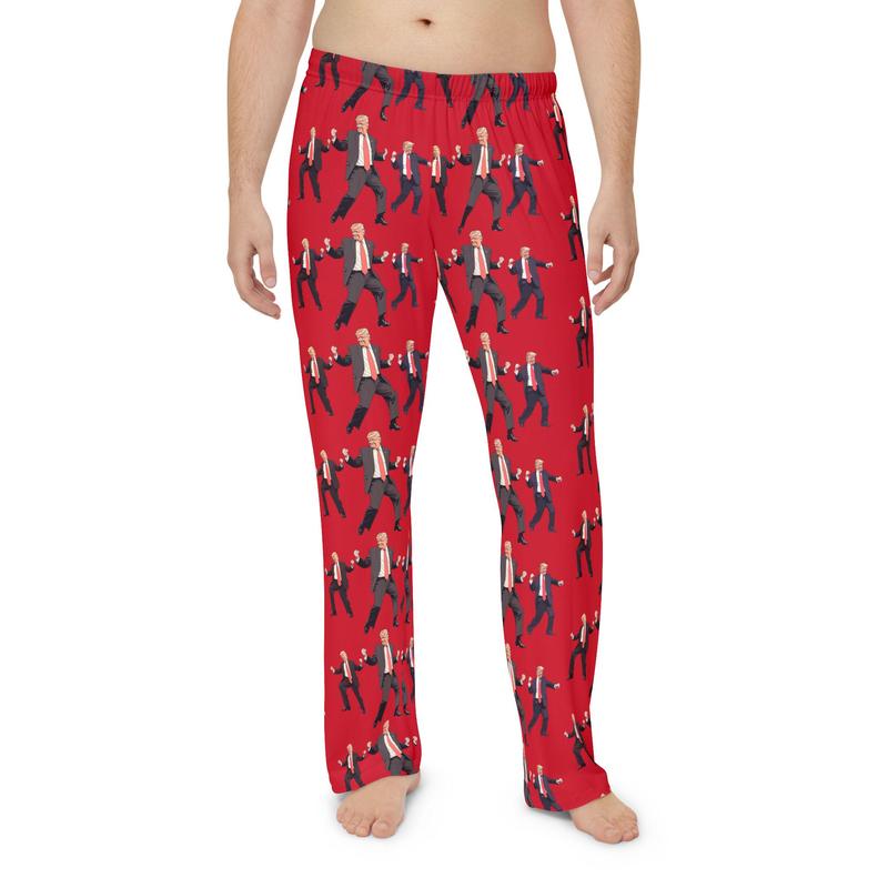 VICTORY DANCE Unisex Pajama Pants, Comfy Sleepwear, Lounge Pants for Home, Gift for Dad, Cozy Holiday Wear, Cartoon Print Pants Loungewear Menswear