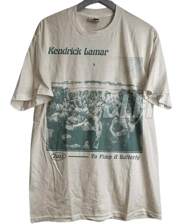 KENDRICK LAMAR Unisex T-Shirt - Retro Kendrick Lamar To Pimp A Butterfly Graphic Cotton Fabric Cotton Fabric Menswear Soft