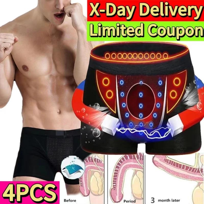 New Upgraded Men's Magnetic Therapy Health Care Underwear Boxer Briefs (L-5XL)