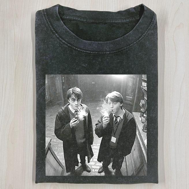 HARRY AND RON SMOKING SHIRT, HARRY POTTER Funny Tee, Movie Shirt, Halloween Shirt, Unisex T-Shirt, Gift For Men Women