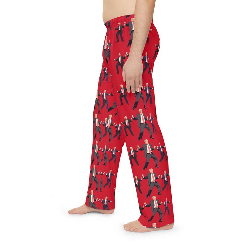 VICTORY DANCE Unisex Pajama Pants, Comfy Sleepwear, Lounge Pants for Home, Gift for Dad, Cozy Holiday Wear, Cartoon Print Pants Loungewear Menswear