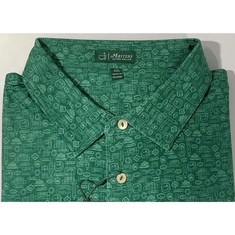 Masters Peter Millar Polo golf Shirt Full Size S - 5XL evergreen n new PGA For Men