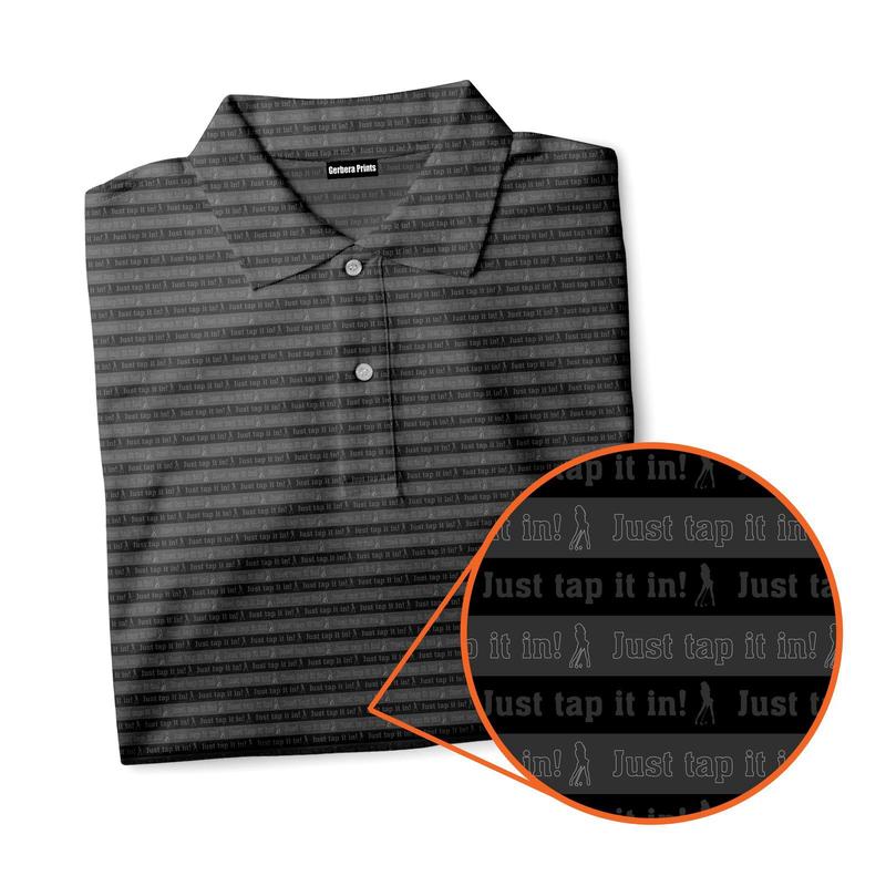 Just tap it in - Golf Polo Shirt, Unique Men Polo Shirt, Humor Witty Gift for Golf Lover