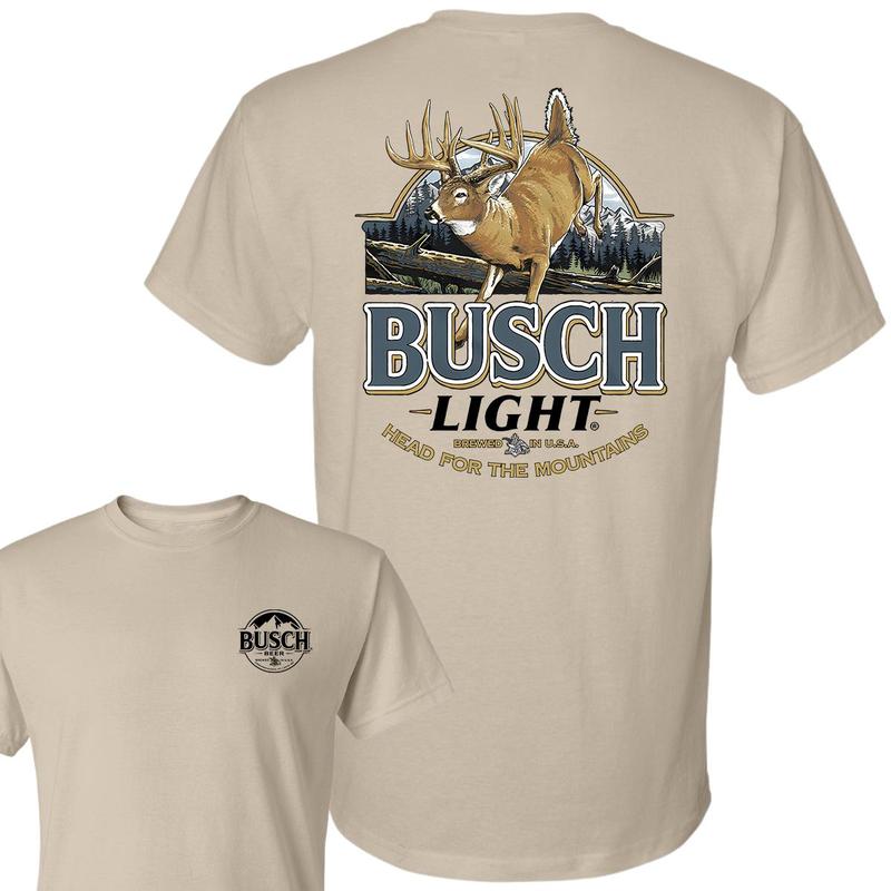 Limited Busch Light Deer Label Double Side Shirt, Beer Busch Light, For Men, For Women