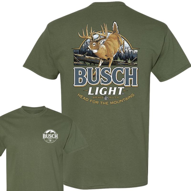 Limited Busch Light Deer Label Double Side Shirt, Beer Busch Light, For Men, For Women