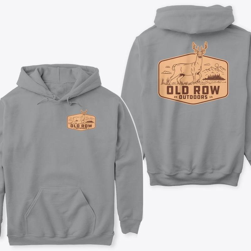 Old Row Outdoors Hoodie, Rustic Deer Hunting hoodie for Nature Lovers Menswear Classic