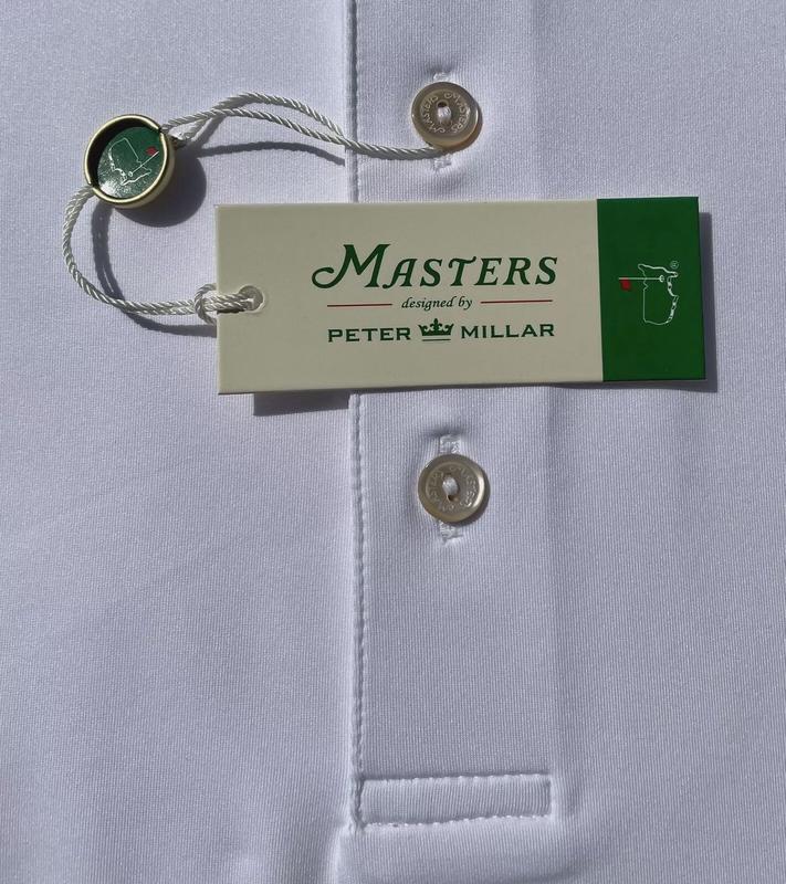 2024 Masters Peter Millar Large L Augusta White Men’s Golf Polo Shirt ANGC ? ⛳️